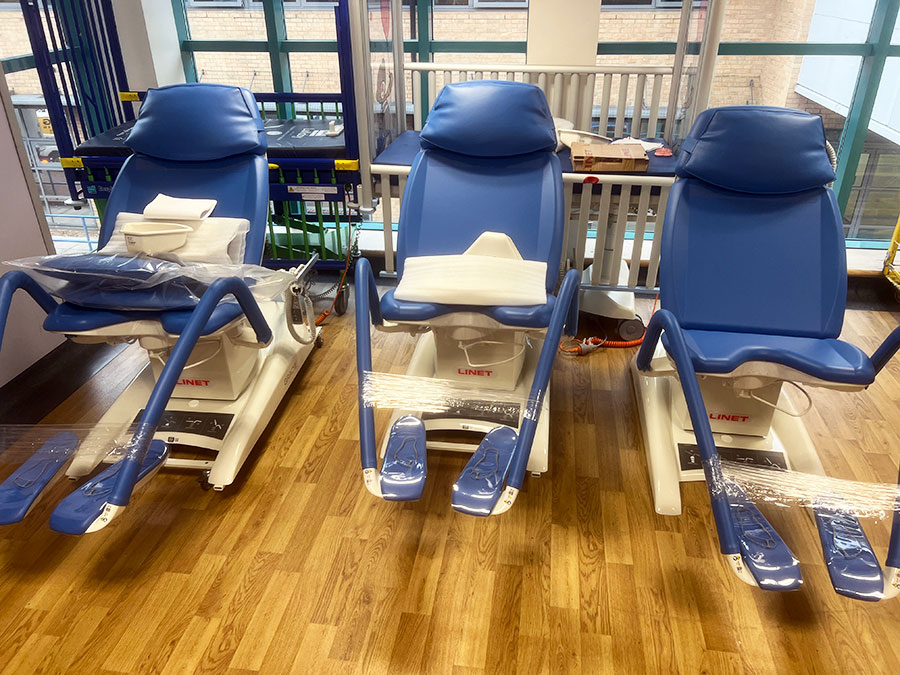 Gracie Gynaecology Chairs Supplied to the NHS